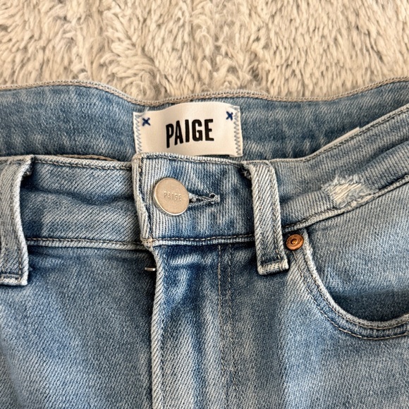 PAIGE Light Blue Flared Jeans - Picture 2 of 5